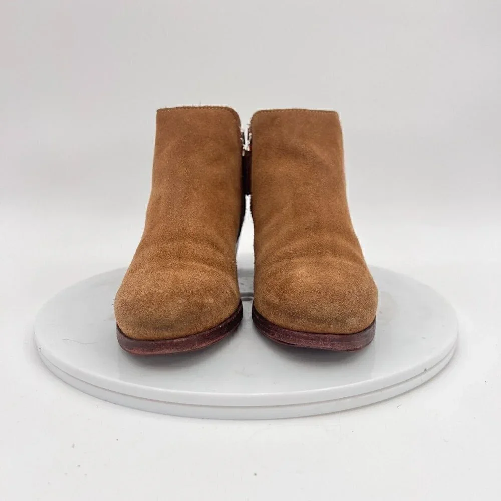 Thursday Boot Co Women Size 6.5 Brown Suede Handmade Side Zip Wedges Ankle Boot